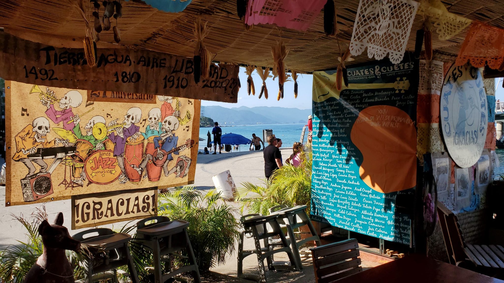 Cuates y Cuetes Restaurant Beach Bar in Puerto Vallarta, Mexico The